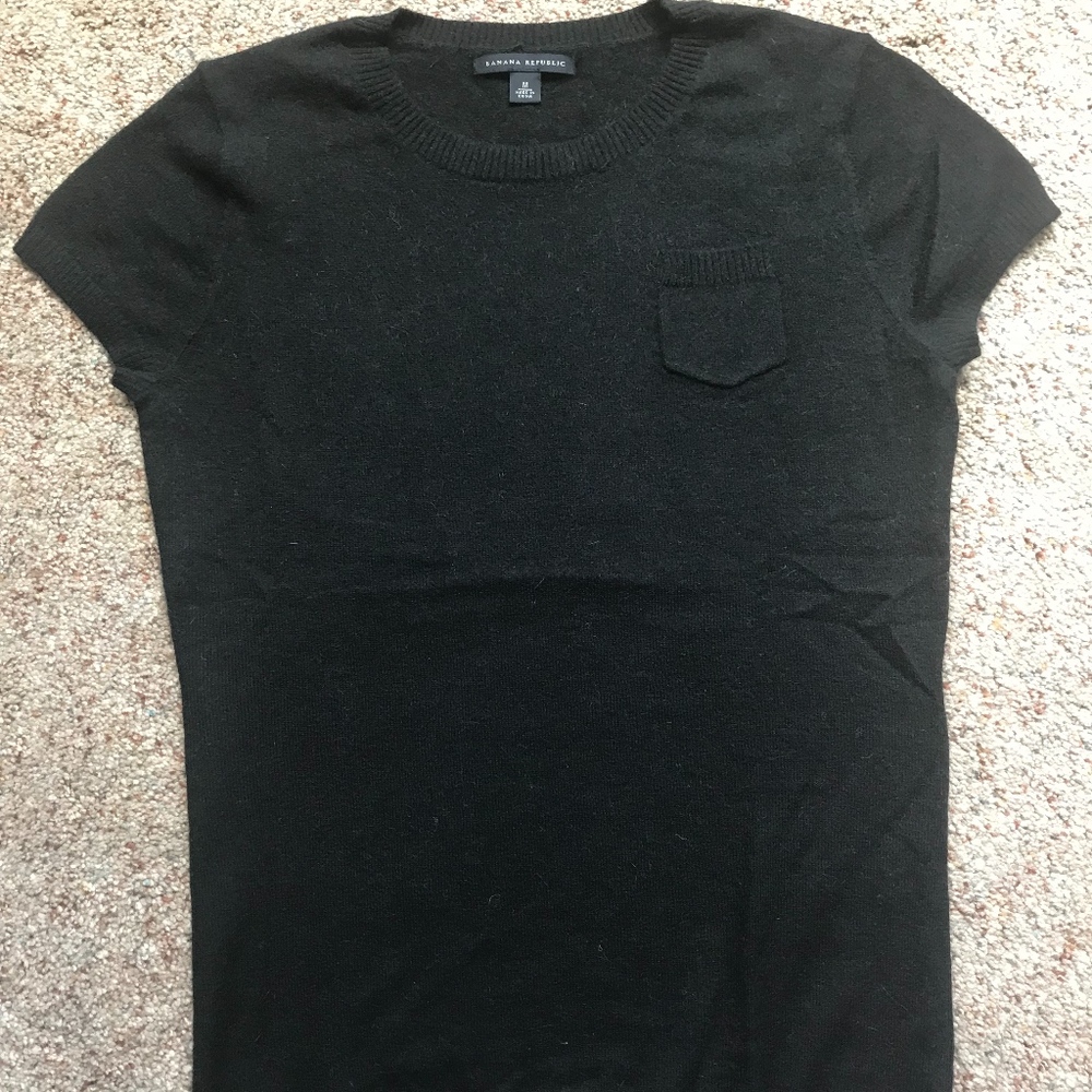 Banana Republic short-sleeve angora sweater